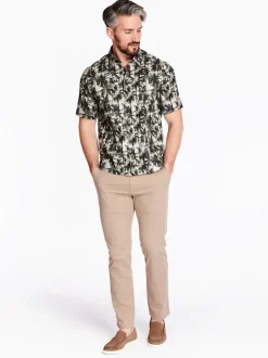 AX ARMANI Resort Short Sleeve Shirt - Stone
