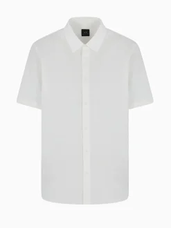 AX ARMANI Seersucker Shirt - White