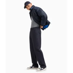 AX ARMANI Two Tone Pique Polo - Navy