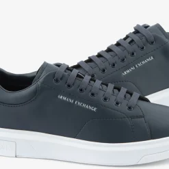 AX ARMANI Venice Leather Sneaker - Navy