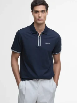 Barbour International Ollie Twin Tipped Placket Polo - Navy
