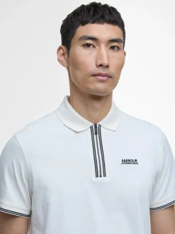 Barbour International Ollie Twin Tipped Placket Polo - White