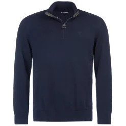 Barbour Pima Cotton Quarter Zip Knit - Navy