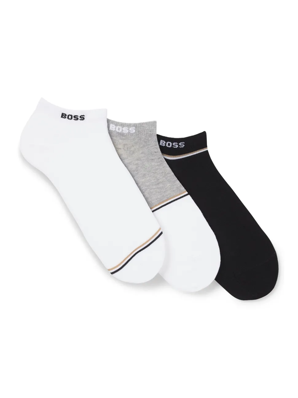 Boss 3 Pack Colorblock Sneaker Sock - Multi