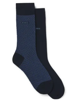 Boss 2 Pack Cotton Mini Pattern - Blue