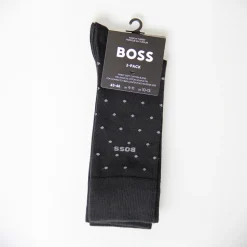 Boss 2 Pack Dot Socks - Black