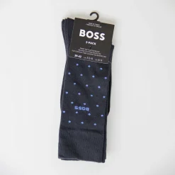 Boss 2 Pack Dot Socks - Blue