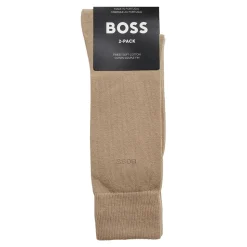 Boss 2 Pack Premium Socks - Stone