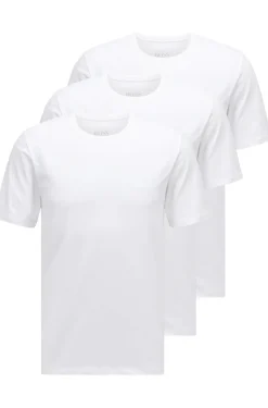 Boss 3 Pack Pure Cotton Logo Tees - White