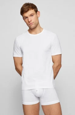 Boss 3 Pack Pure Cotton Logo Tees - White