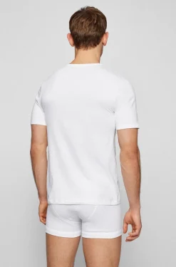 Boss 3 Pack Pure Cotton Logo Tees - White