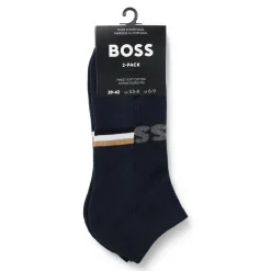 Boss 2 Pack Sneaker Socks - Blue