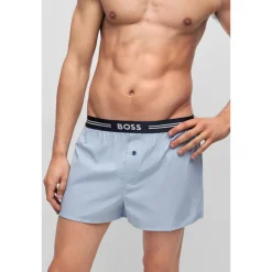 Boss 3 Pack Woven Boxer - Blue