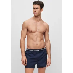 Boss 3 Pack Woven Boxer - Blue