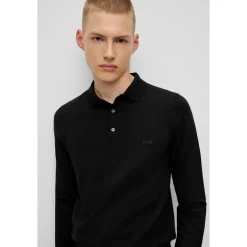 Boss Bono L Virgin Wool Polo Sweater - Black