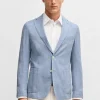 Boss C-Hanry Slim Fit Wool Blazer - Blue