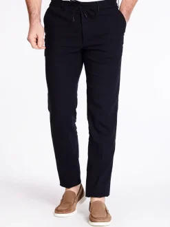 Boss C-Kane Linen Trousers - Navy