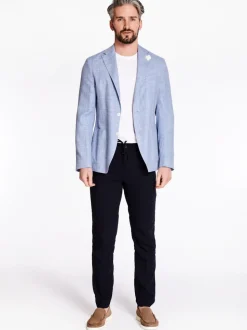 Boss C-Kane Linen Trousers - Navy