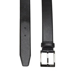 Boss Elloy Leather Belt - Black