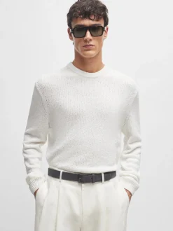 Boss Elloy Suede Belt - Blue