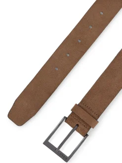 Boss Elloy Suede Belt - Stone
