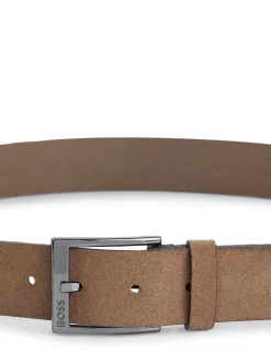 Boss Elloy Suede Belt - Stone