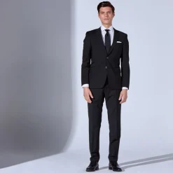 Boss H Genius Slim Fit Suit Trousers - Black