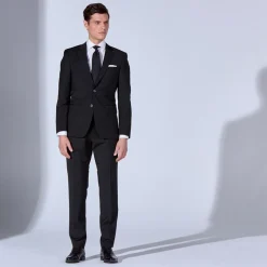 Boss H Genius Slim Fit Suit Trousers - Black