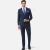 Boss H Genius Slim Fit Suit Trousers- Navy