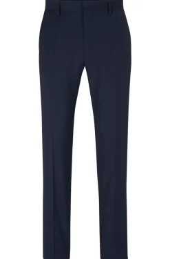 Boss H Genius Slim Fit Suit Trousers- Navy