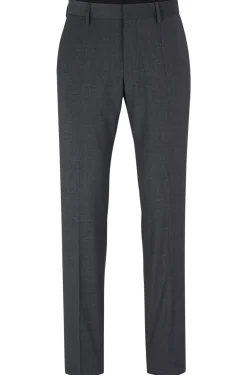 Boss H Genius Slim Fit Suit Trousers- Charcoal