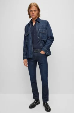 Boss H Hank Slim Fit Shirt - Dark Blue