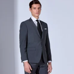 Boss H Huge Slim Fit Suit Jacket - Charcoal