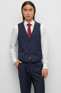 Boss H Huge Slim Fit Waistcoat - Navy