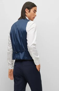 Boss H Huge Slim Fit Waistcoat - Navy