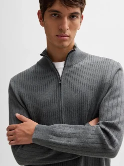 Boss H-Bejino Cardigan - Grey