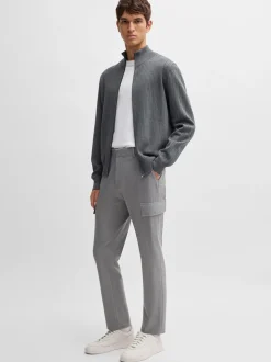 Boss H-Bejino Cardigan - Grey