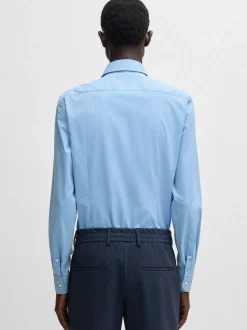 Boss H-Hank Spread Slim Fit Shirt - Blue