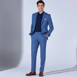 Boss H-Leon Wool Mix Trouser - Navy