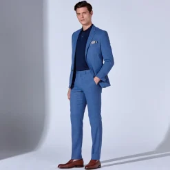 Boss H-Leon Wool Mix Trouser - Navy