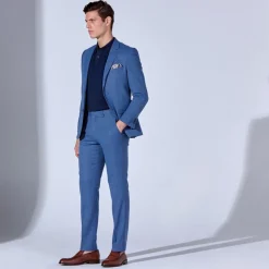 Boss H-Leon Wool Mix Trouser - Navy