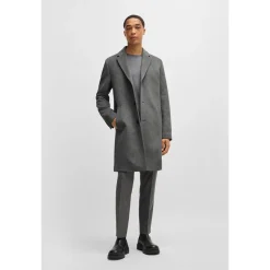 Boss Hyde C244 Wool Coat - Grey