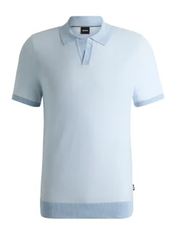 Boss Jianluca Knit Polo - Blue