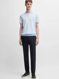 Boss Jianluca Knit Polo - Blue