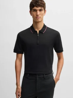 Boss Paras Zip Polo - Blue
