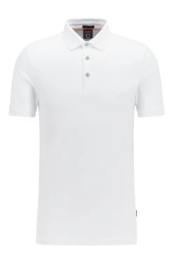 Boss Passenger Slim Fit Polo - White
