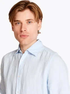 Boss Rash 2 100% Linen Shirt - Blue