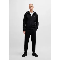 Boss Saggy Hooded Regular Fit Zip Through - Black