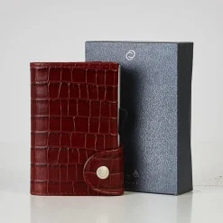 C Secure Crock Leather Wallet - Brown