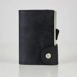 C Secure Leather Wallet - Black